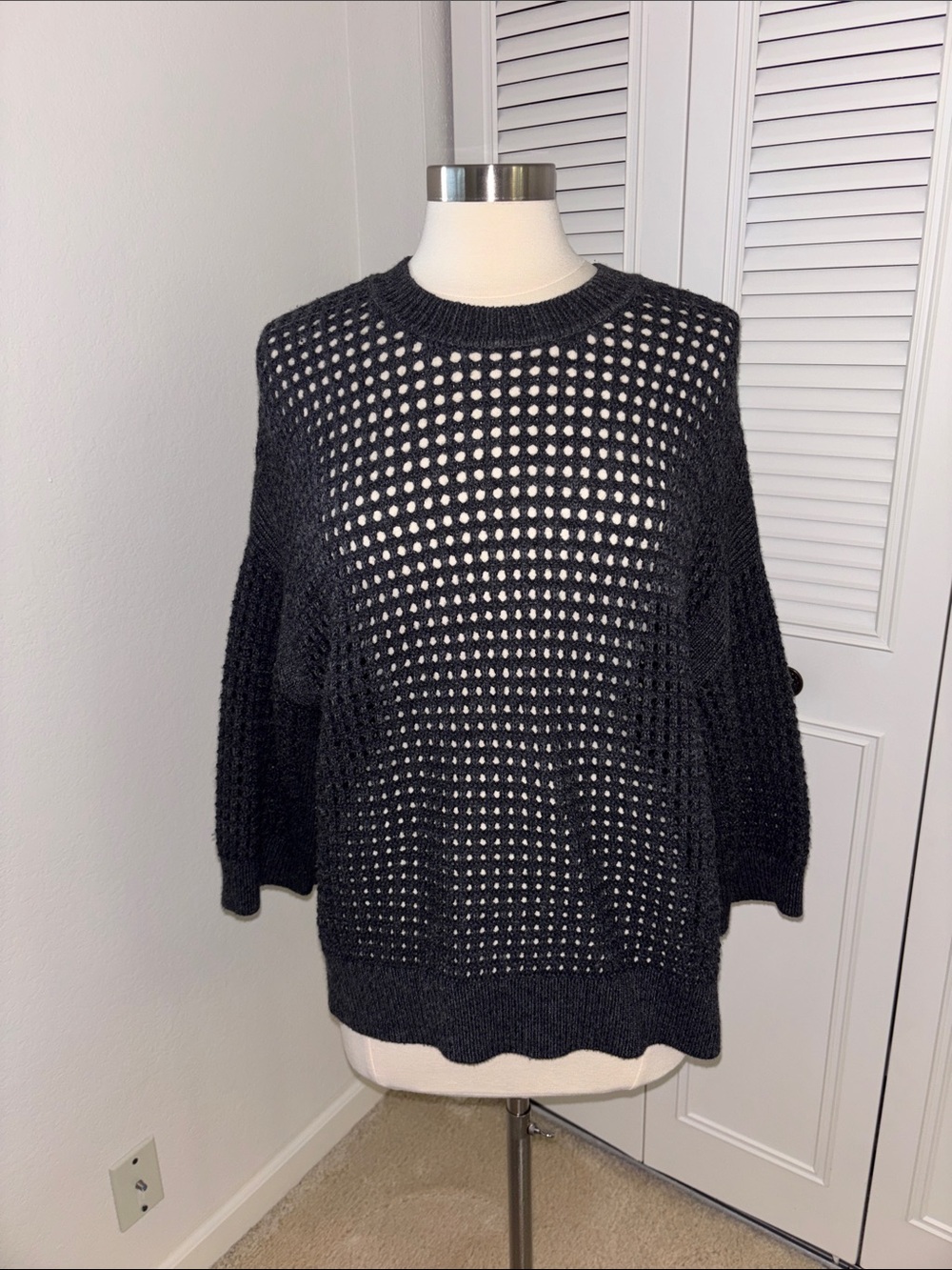 All Saints Black Knit Sweater - Medium